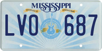 MS license plate LVO687