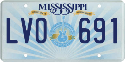 MS license plate LVO691
