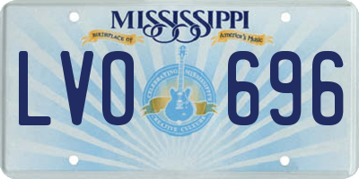 MS license plate LVO696