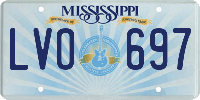 MS license plate LVO697