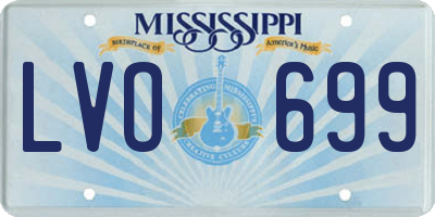 MS license plate LVO699