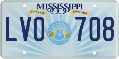MS license plate LVO708