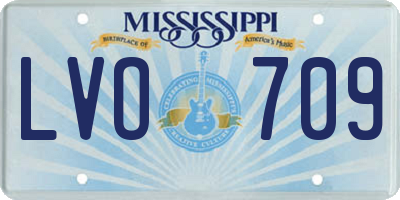 MS license plate LVO709
