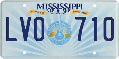 MS license plate LVO710