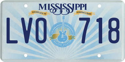 MS license plate LVO718