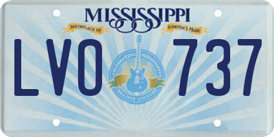 MS license plate LVO737