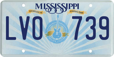 MS license plate LVO739