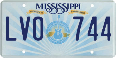 MS license plate LVO744