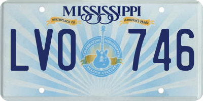 MS license plate LVO746
