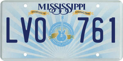 MS license plate LVO761