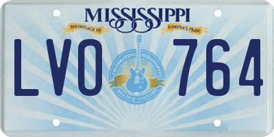MS license plate LVO764