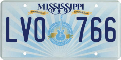 MS license plate LVO766
