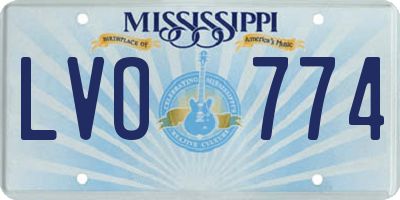 MS license plate LVO774