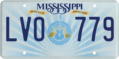MS license plate LVO779
