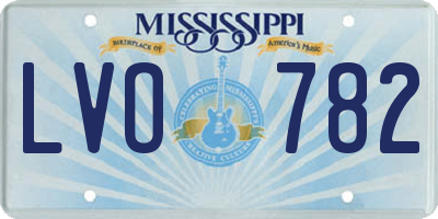 MS license plate LVO782