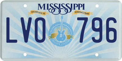 MS license plate LVO796