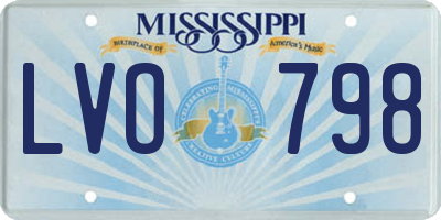 MS license plate LVO798