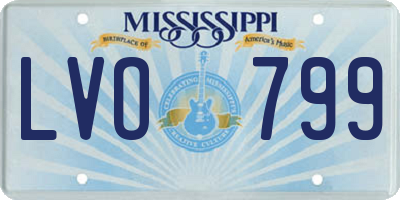 MS license plate LVO799