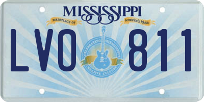MS license plate LVO811