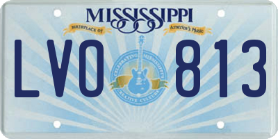 MS license plate LVO813