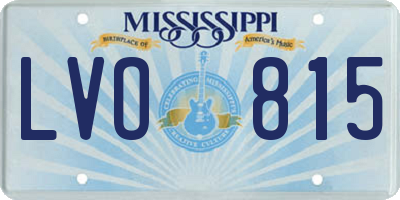 MS license plate LVO815