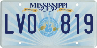 MS license plate LVO819