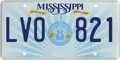 MS license plate LVO821