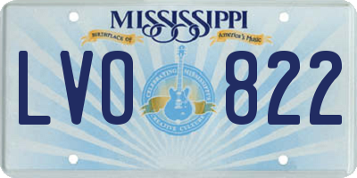 MS license plate LVO822