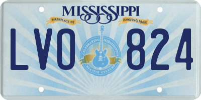 MS license plate LVO824