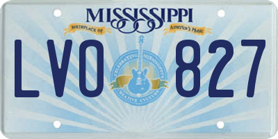 MS license plate LVO827
