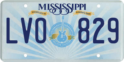 MS license plate LVO829