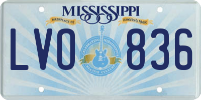 MS license plate LVO836