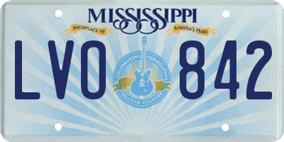 MS license plate LVO842