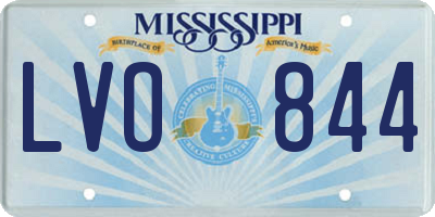 MS license plate LVO844