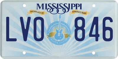 MS license plate LVO846