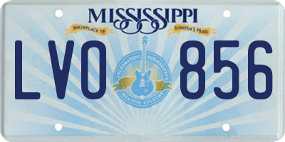 MS license plate LVO856