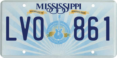 MS license plate LVO861