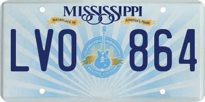 MS license plate LVO864