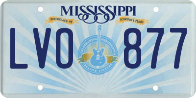 MS license plate LVO877