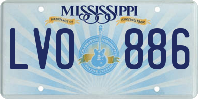 MS license plate LVO886