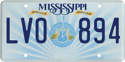 MS license plate LVO894