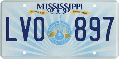 MS license plate LVO897