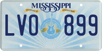 MS license plate LVO899