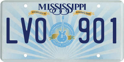 MS license plate LVO901