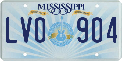 MS license plate LVO904