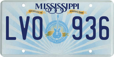 MS license plate LVO936