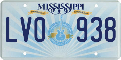 MS license plate LVO938