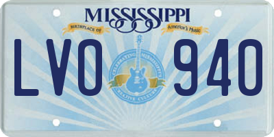 MS license plate LVO940
