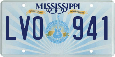 MS license plate LVO941