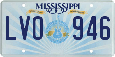 MS license plate LVO946